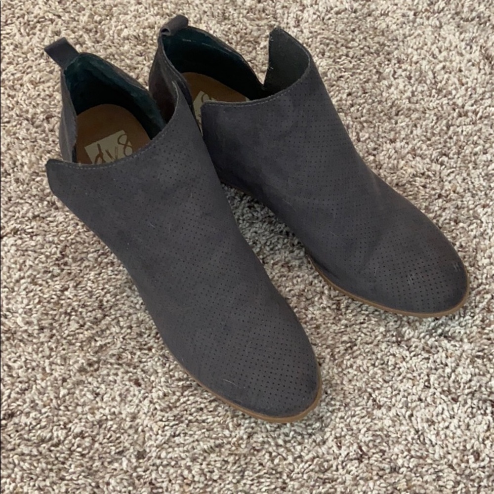 Grey Wedge Booties